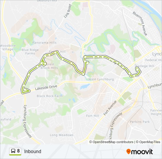 8 Bus Line Map