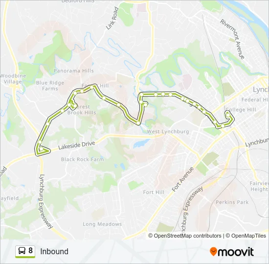 8 Bus Line Map