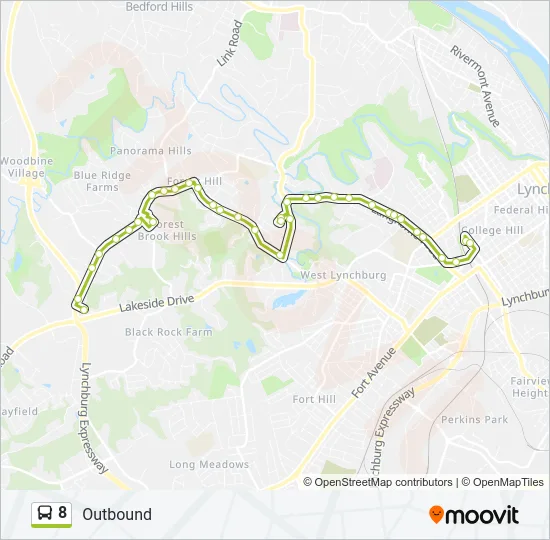 8 Bus Line Map