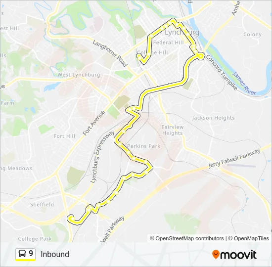 9 Bus Line Map