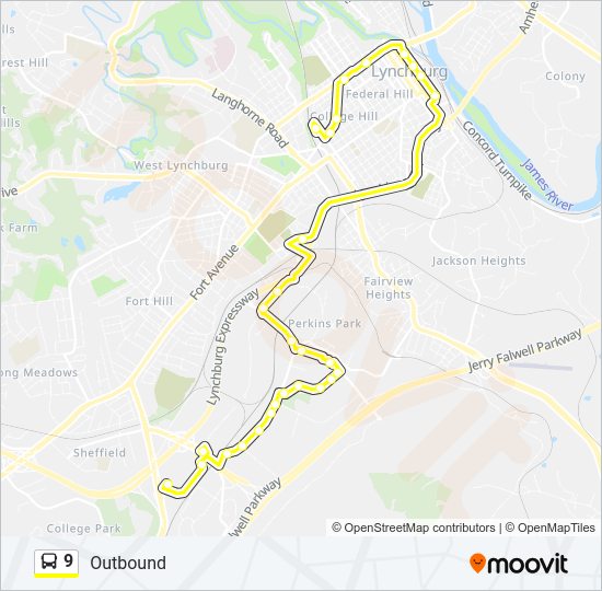 9 Bus Line Map