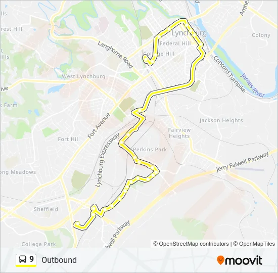 9 Bus Line Map