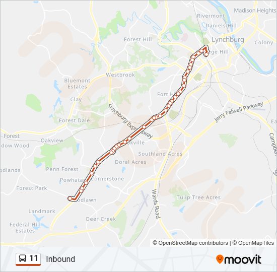 11 Bus Line Map