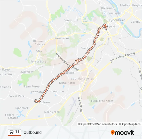 11 Bus Line Map