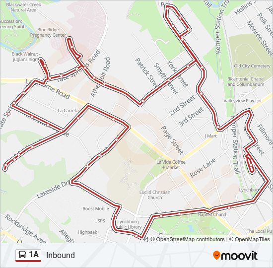 1A Bus Line Map