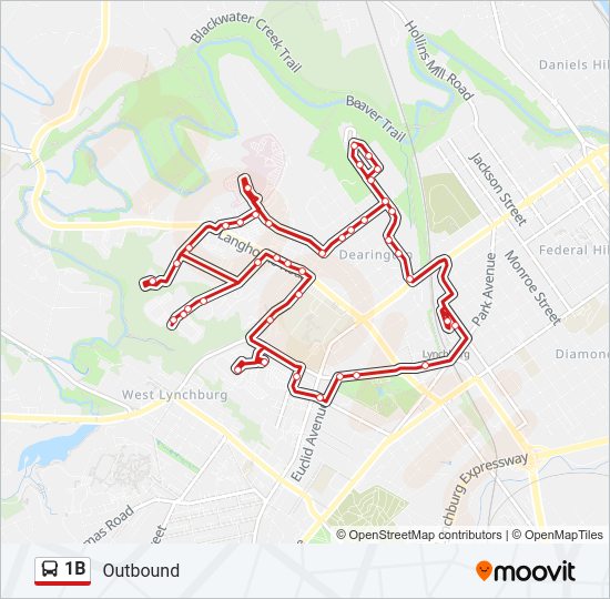 1B Bus Line Map