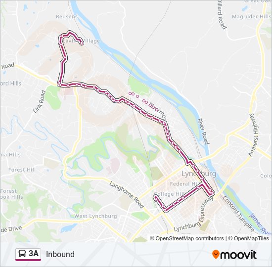 3A Bus Line Map