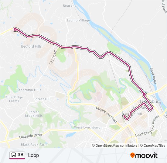 3B Bus Line Map
