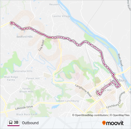 3B Bus Line Map