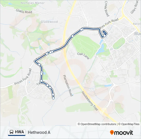 HWA Bus Line Map