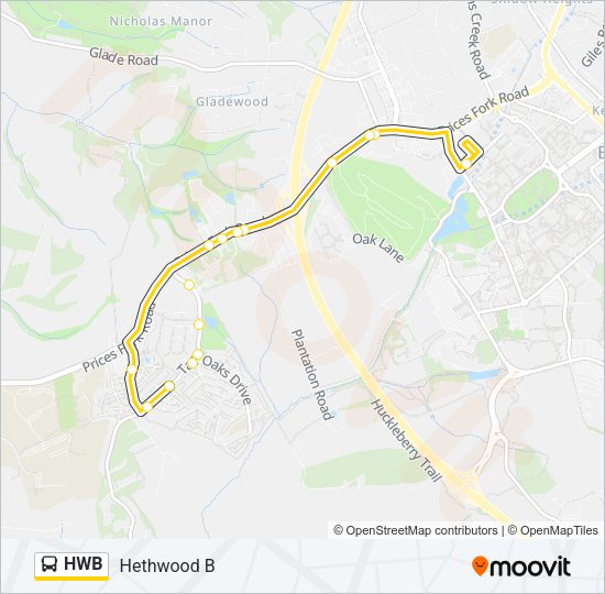 HWB Bus Line Map