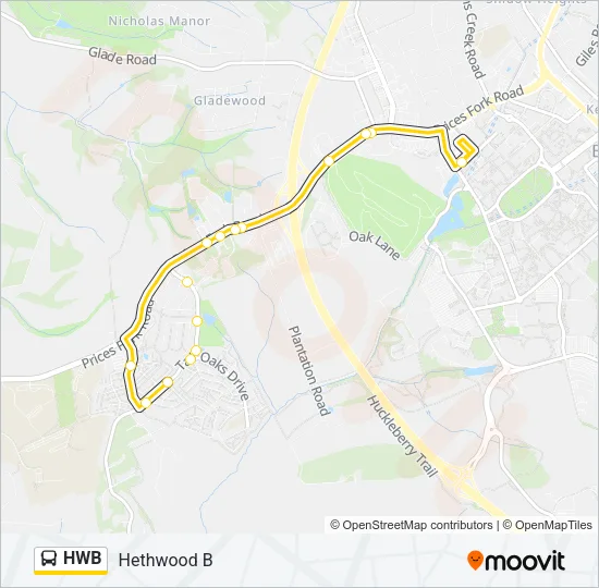 HWB Bus Line Map
