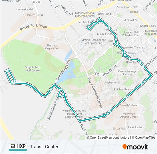 HXP Bus Line Map