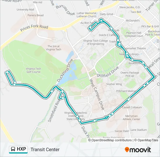 HXP Bus Line Map