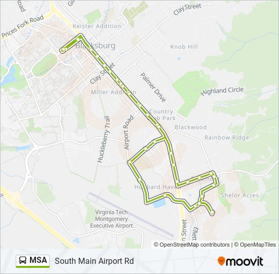 MSA Bus Line Map