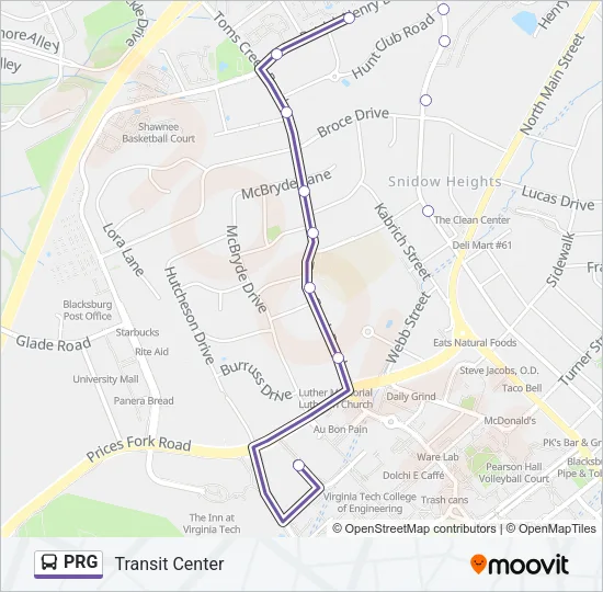 PRG Bus Line Map
