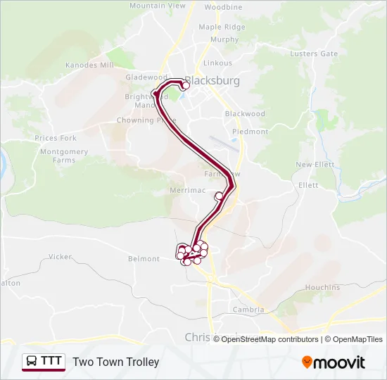 TTT Bus Line Map