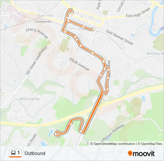 1 Bus Line Map