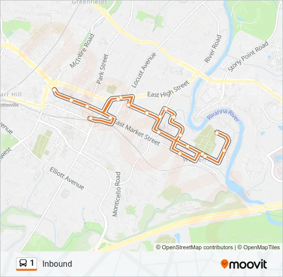 1 Bus Line Map