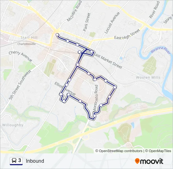 3 Bus Line Map