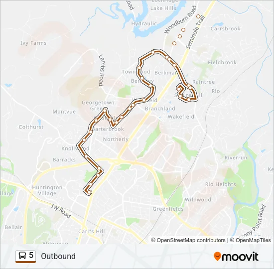 5 Bus Line Map