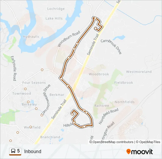 5 Bus Line Map