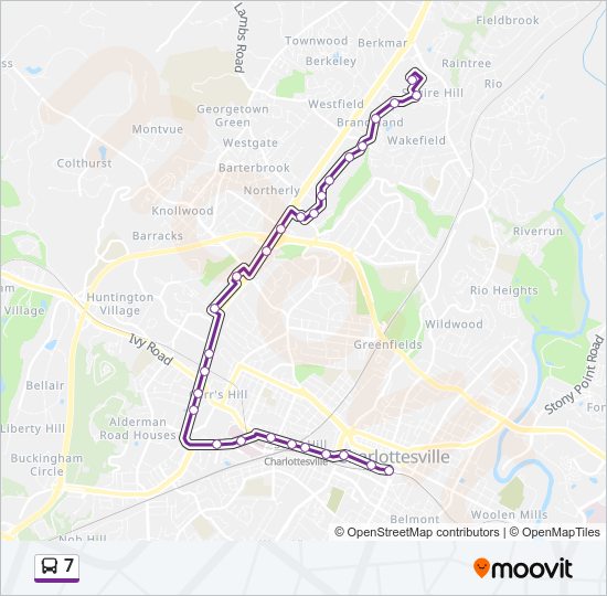 7 Bus Line Map