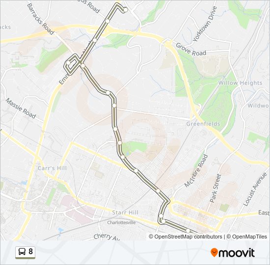 8 Bus Line Map