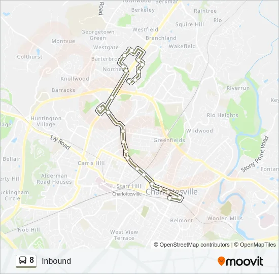 8 Bus Line Map