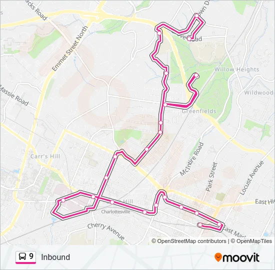 9 Bus Line Map