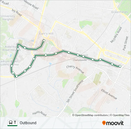 T Bus Line Map