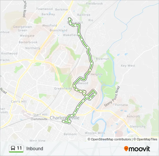 11 Bus Line Map