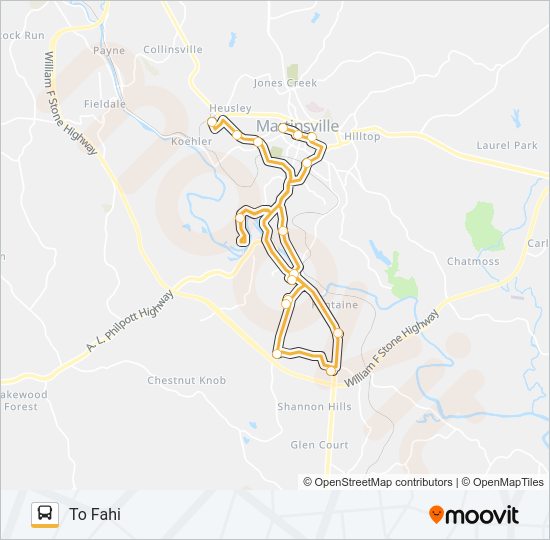SOUTHERN Bus Line Map