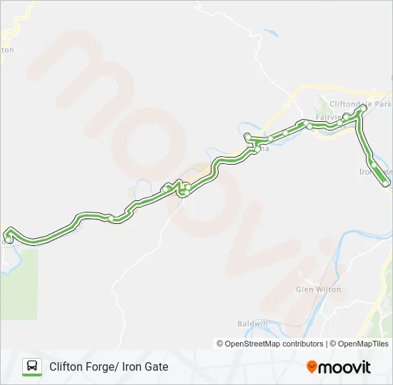 THE MOUNTAIN EXPRESS Bus Line Map