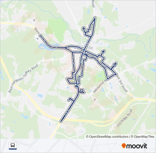 BLUE LINE Bus Line Map