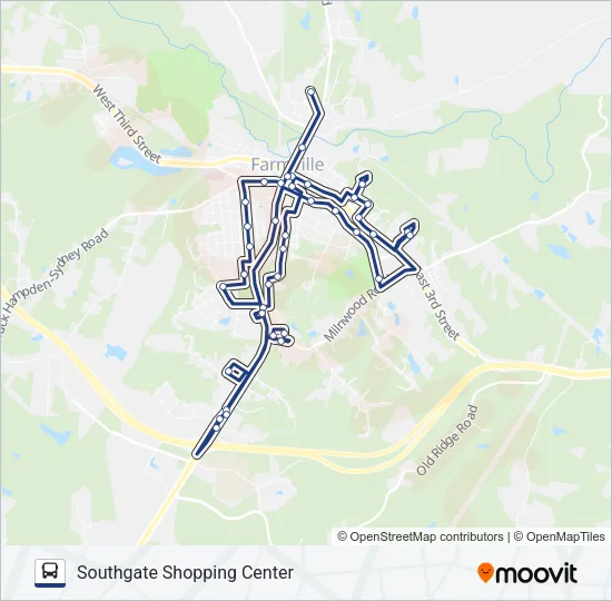 BLUE LINE Bus Line Map