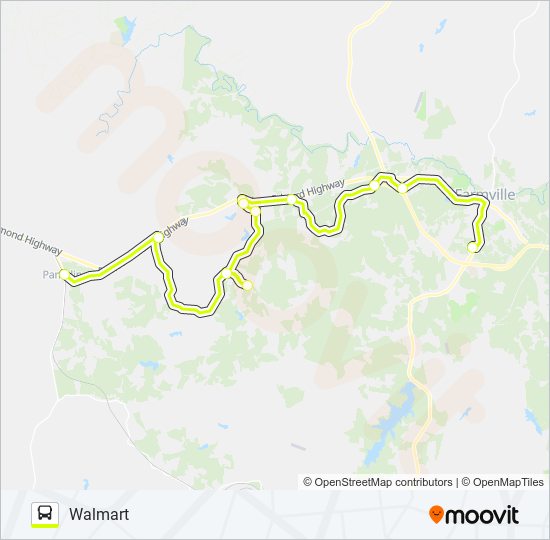 GREEN LINE bus Line Map