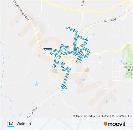 BLACKSTONE LINE Bus Line Map