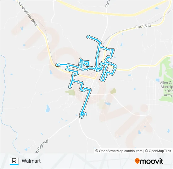 BLACKSTONE LINE Bus Line Map