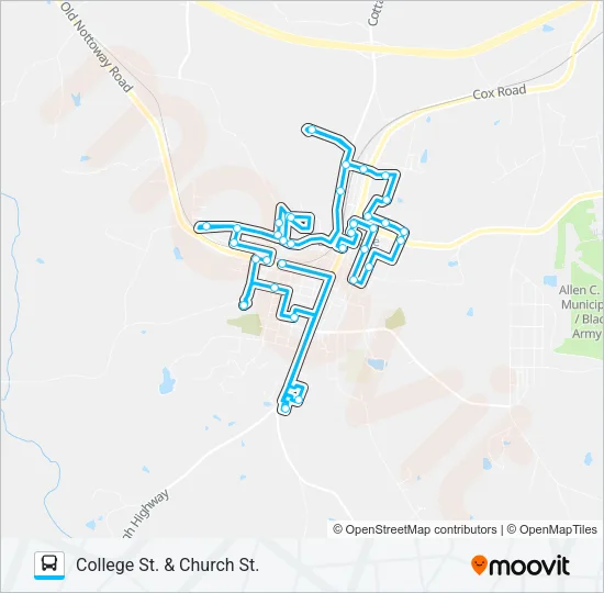 BLACKSTONE LINE Bus Line Map