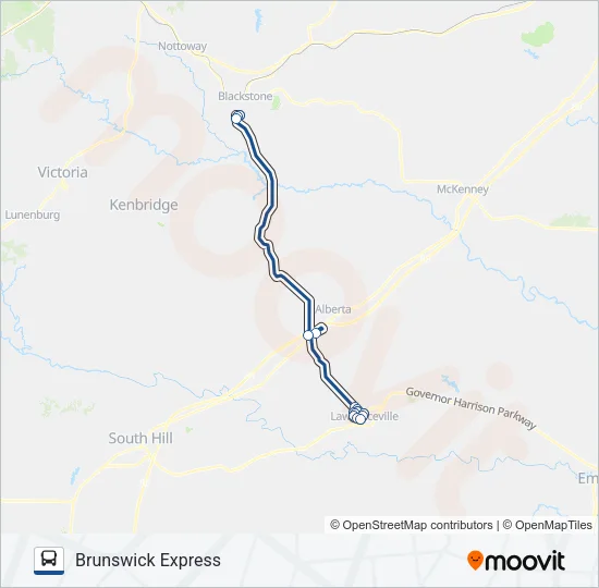 BRUNSWICK EXPRESS Bus Line Map