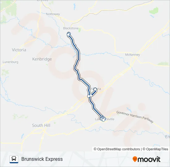 BRUNSWICK EXPRESS Bus Line Map