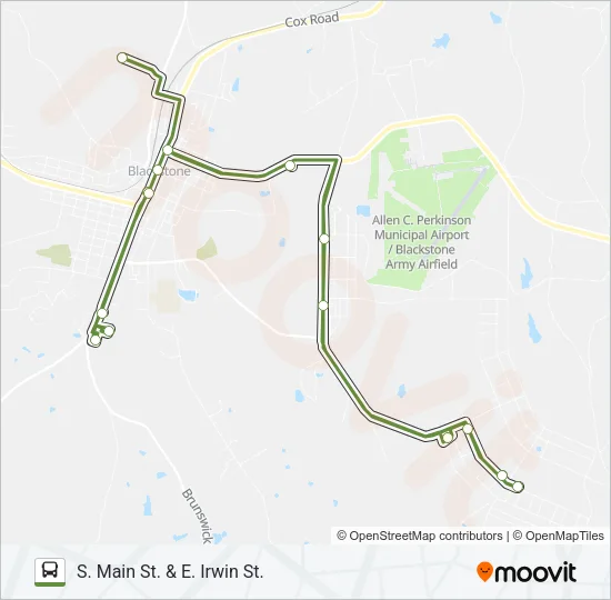 FORT PICKETT LINE Bus Line Map