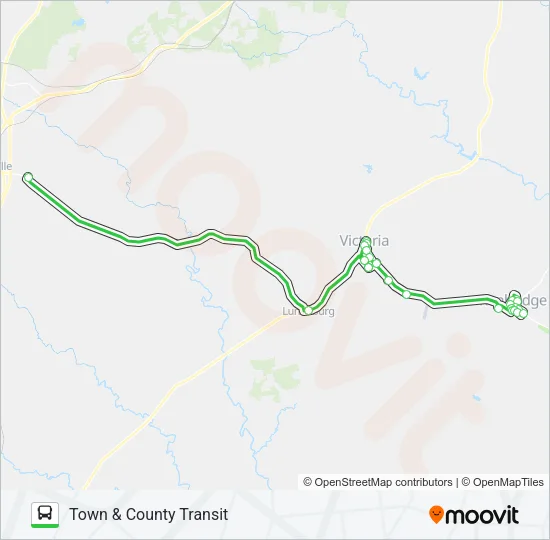 TOWN & COUNTY TRANSIT Bus Line Map