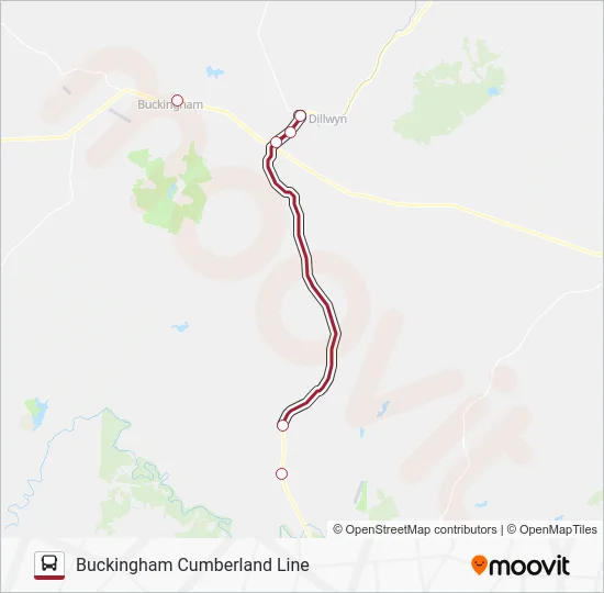 BUCKINGHAM CUMBERLAND LINE Bus Line Map
