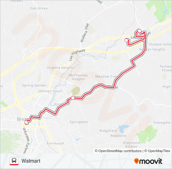 EAST BRISTOL Bus Line Map