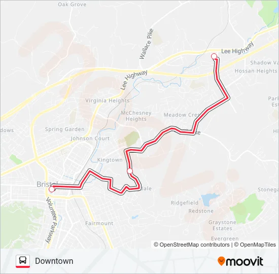 EAST BRISTOL Bus Line Map
