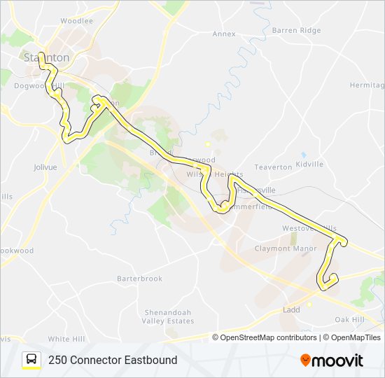 250 CONNECTOR Bus Line Map