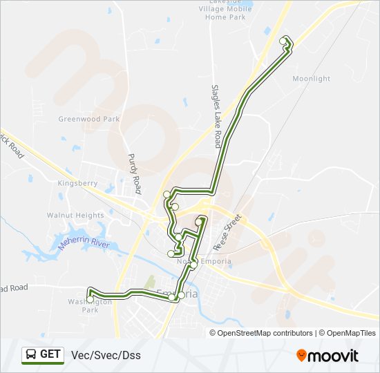 GET Bus Line Map