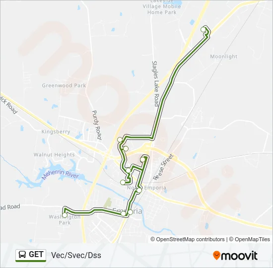 GET Bus Line Map